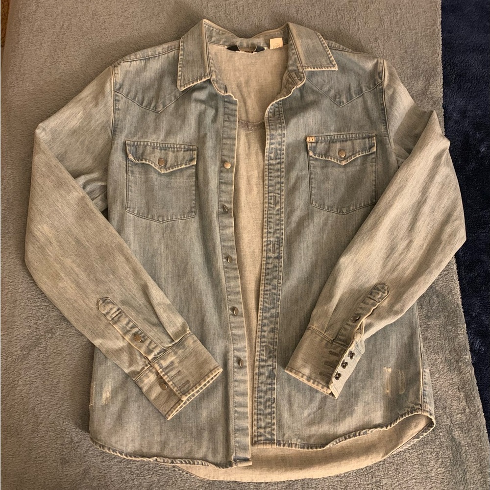 Jean button up